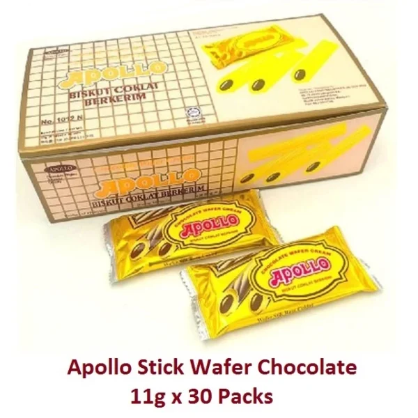 APOLLO Chocolate Stick Wafer 11g x 30 Packs