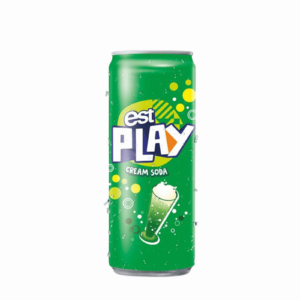 EST PLAY Cream Soda & Fruit Flavoured Carbonated Drink 325ml x 12