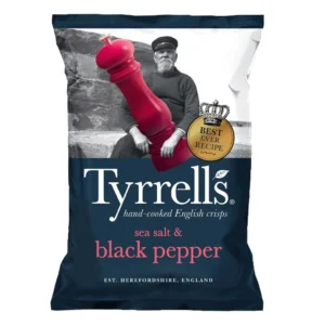 Tyrrell's Sea Salt & Black Pepper Potato Chips 150g